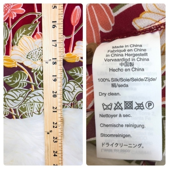 MADEWELL Top Sz S Silk Floral Button-Back in Tall Sunflower NWT - Picture 8 of 8